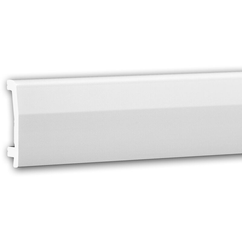 Profhome Decor - Skirting 653106 Profhome Base Moulding Baseboard Decorative Moulding Skirting Board contemporary design white 2 m