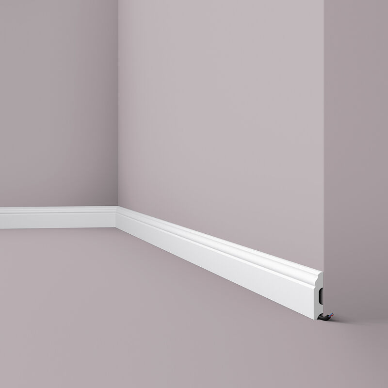 Skirting NMC FB1 wallstyl Noel Marquet Base Moulding Baseboard Decorative moulding timeless classic design white 2 m - white