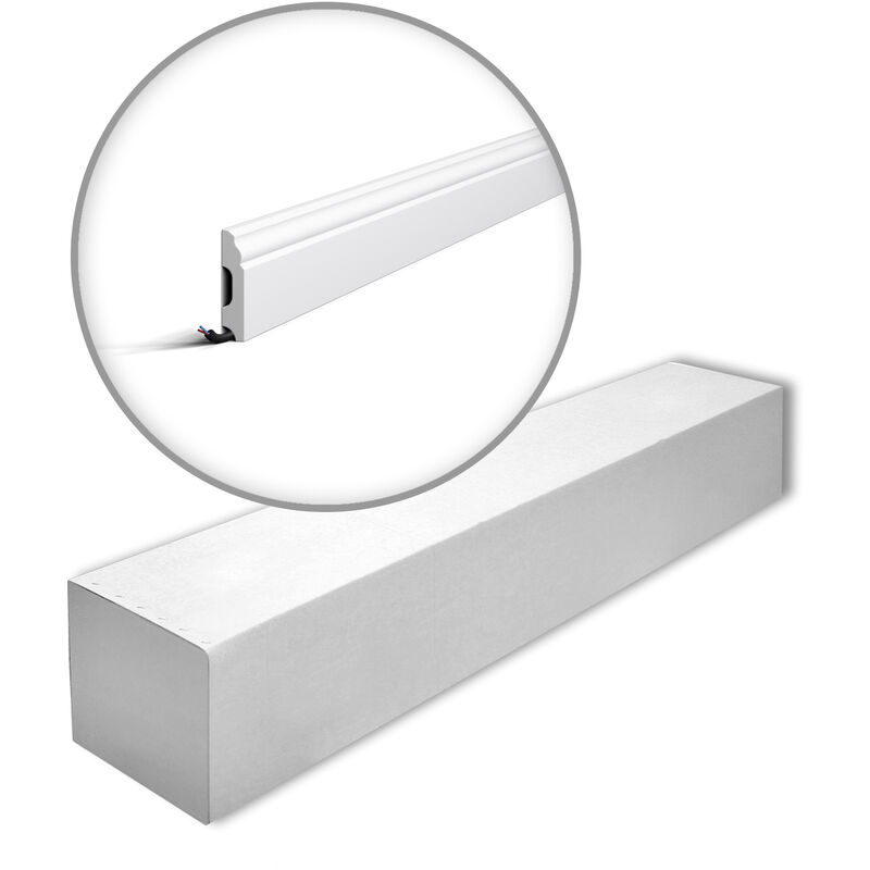 FB1-box wallstyl Noel Marquet 1 Box 17 pieces Skirting timeless classic design white 34 m - white - NMC