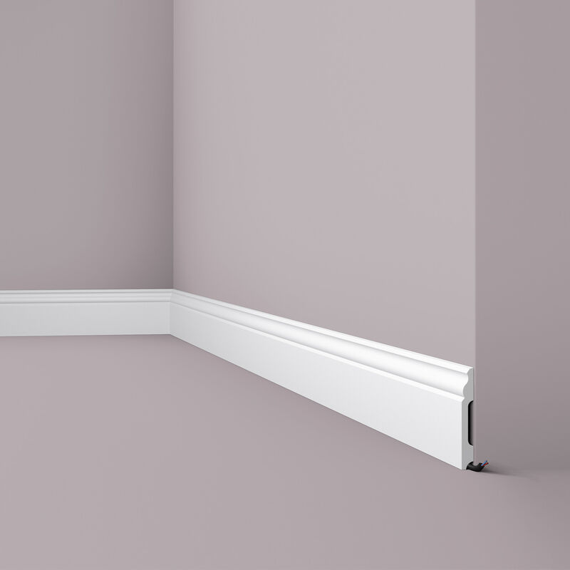 Skirting NMC FB2 wallstyl Noel Marquet Base Moulding Baseboard Decorative moulding timeless classic design white 2 m - white