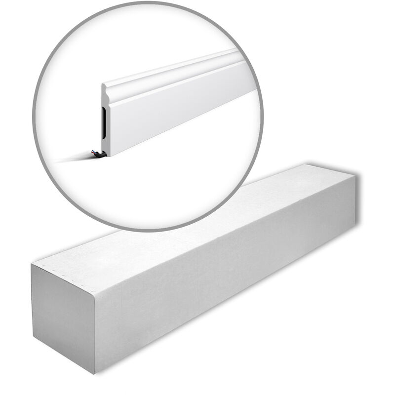 FB2-box wallstyl Noel Marquet 1 Box 10 pieces Skirting timeless classic design white 20 m - white - NMC