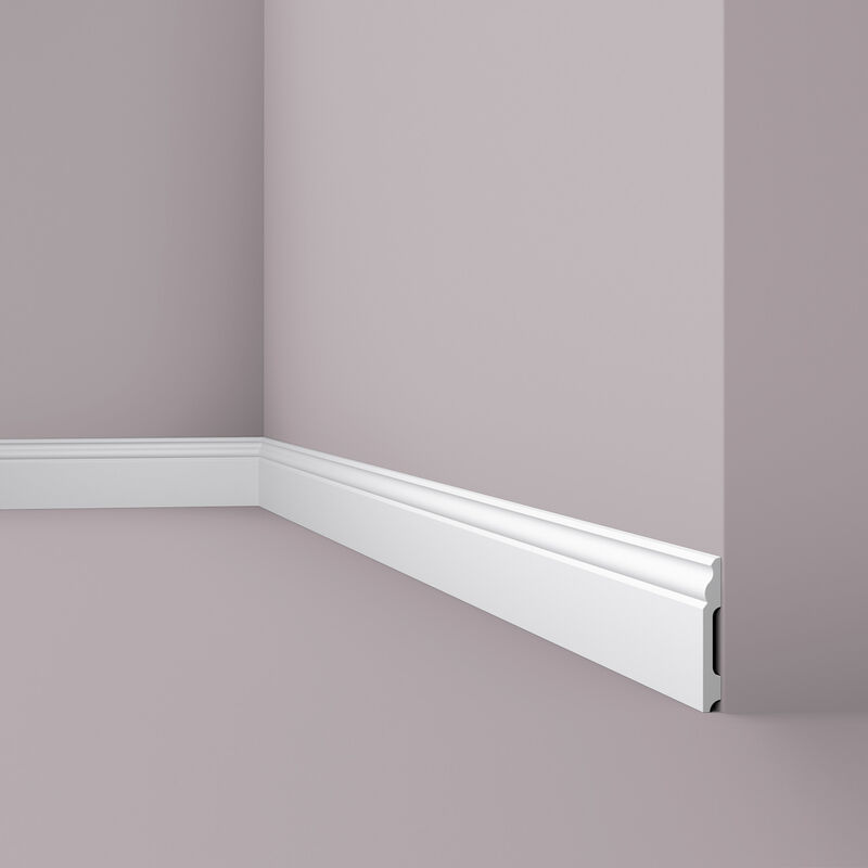 Skirting NMC FB2F wallstyl Noel Marquet Base Moulding Baseboard Decorative moulding timeless classic design white 2 m - white