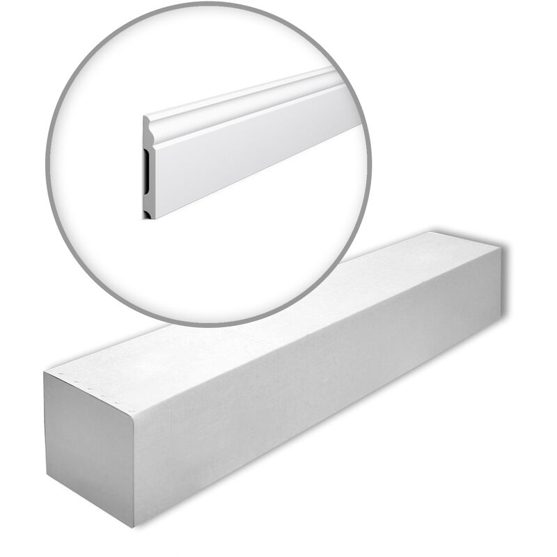 FB2F-box wallstyl Noel Marquet 1 Box 10 pieces Skirting timeless classic design white 20 m - white - NMC