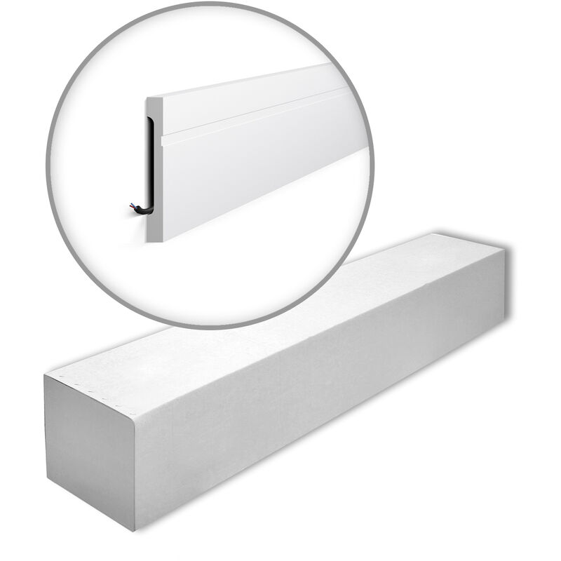 FD15-box wallstyl Noel Marquet 1 Box 8 pieces Skirting timeless classic design white 16 m - white - NMC