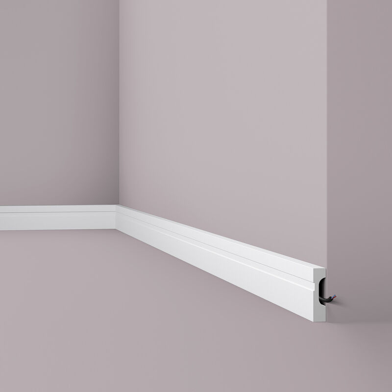 Skirting NMC FD7 wallstyl Noel Marquet Base Moulding Baseboard Decorative moulding timeless classic design white 2 m - white