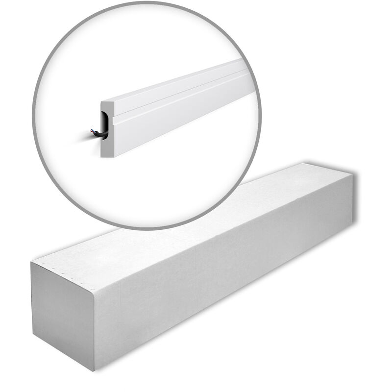 FD7-box wallstyl Noel Marquet 1 Box 21 pieces Skirting timeless classic design white 42 m - white - NMC