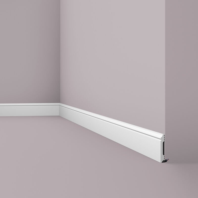 Skirting NMC FL1 wallstyl Noel Marquet Base Moulding Baseboard Decorative moulding timeless classic design white 2 m - white