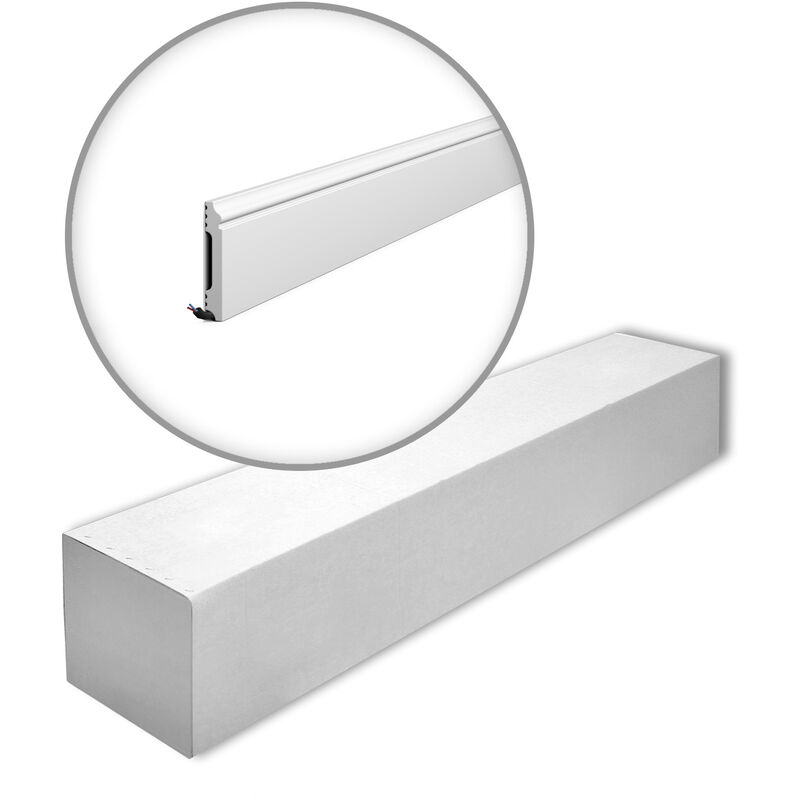 FL1-box wallstyl Noel Marquet 1 Box 21 pieces Skirting timeless classic design white 42 m - white - NMC