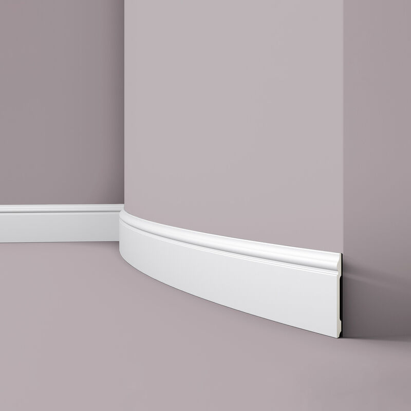 Skirting NMC FL2 Flex wallstyl Noel Marquet Flexible Moulding Base Moulding Baseboard Decorative moulding timeless classic design white 2 m - white