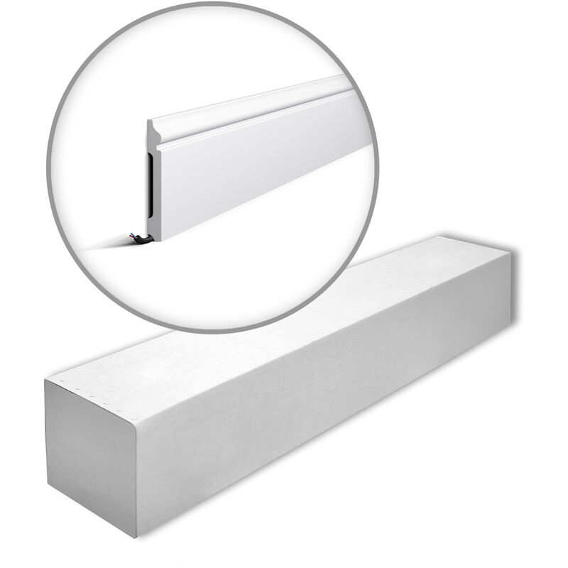 FL2-box wallstyl Noel Marquet 1 Box 13 pieces Skirting timeless classic design white 26 m - white - NMC