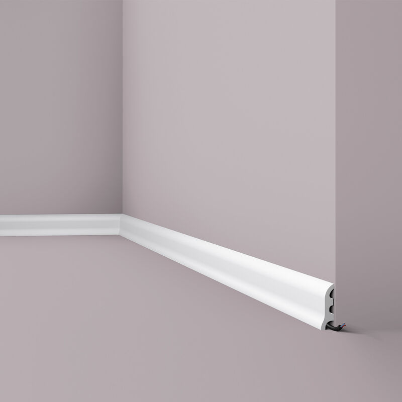 Skirting NMC FL3 wallstyl Noel Marquet Decorative moulding Coving timeless classic design white 2 m - white