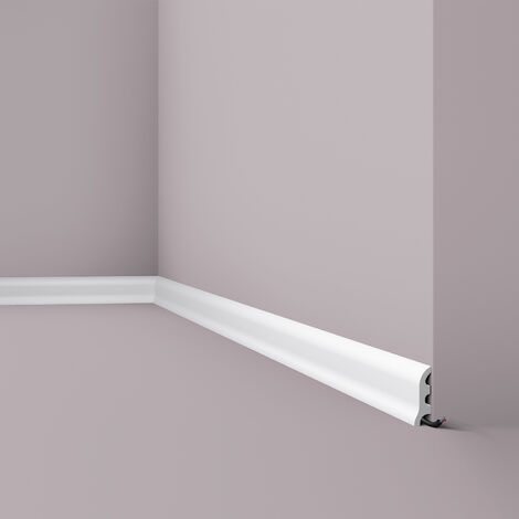 Skirting NMC FL3 WALLSTYL Noel Marquet Decorative moulding Coving timeless classic design white 2 m - white