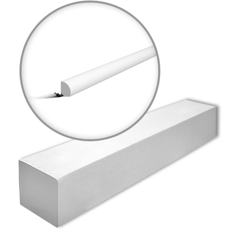 FL6-box wallstyl Noel Marquet 1 Box 90 pieces Skirting timeless classic design white 180 m - white - NMC