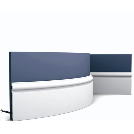Skirting Orac Decor SX138F AXXENT Flexible moulding decorative moulding modern look white 2m