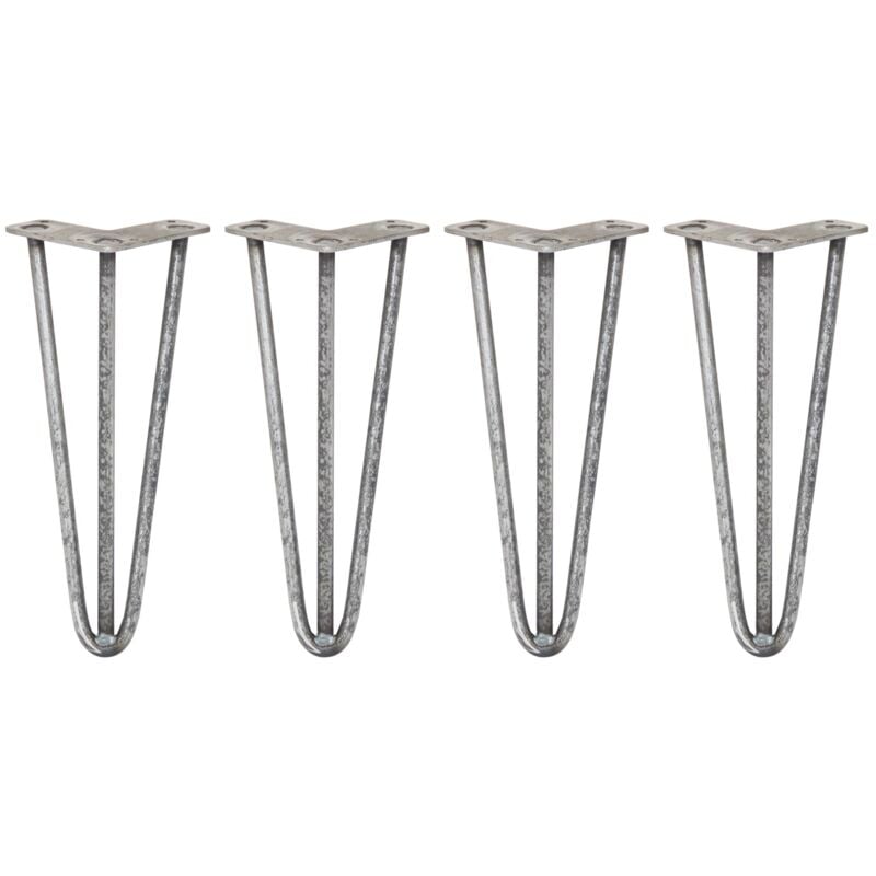 

LEGS - 4 Patas de Horquilla para Mesa Legs 30,5cm Acero Natural 3 Dientes 12mm - Skiski