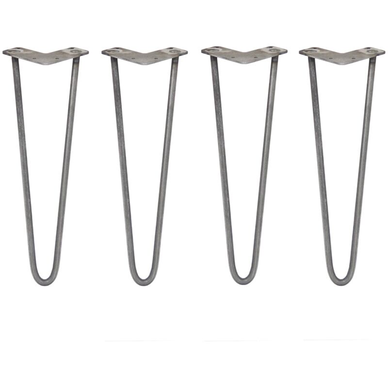 

LEGS - 4 Patas de Horquilla para Mesa Legs 40,6cm Acero Natural 2 Dientes 12mm - Skiski