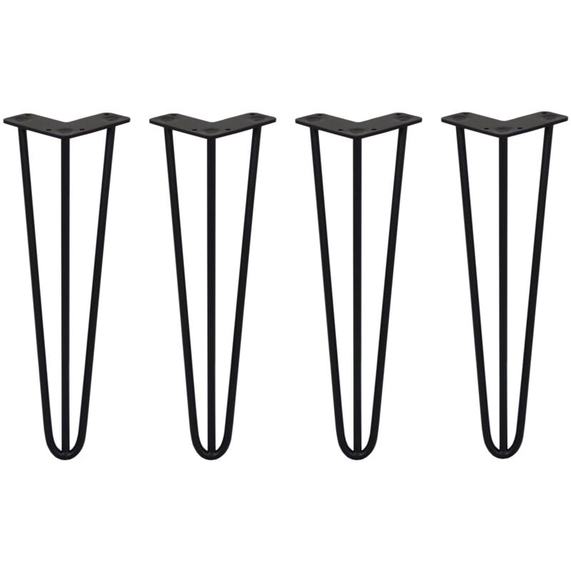 

LEGS - 4 Patas de Horquilla para Mesa Legs 40,6cm Acero Natural 3 Dientes 10mm - Skiski