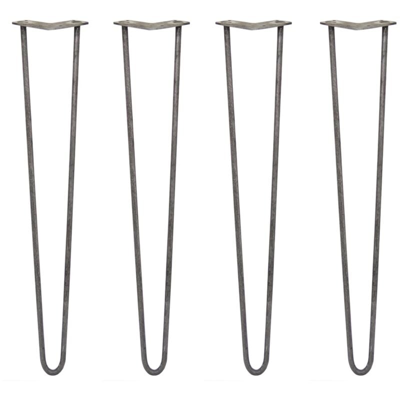 

LEGS - 4 Patas de Horquilla para Mesa Legs 71cm Acero Rústico 2 Dientes 12mm - Skiski