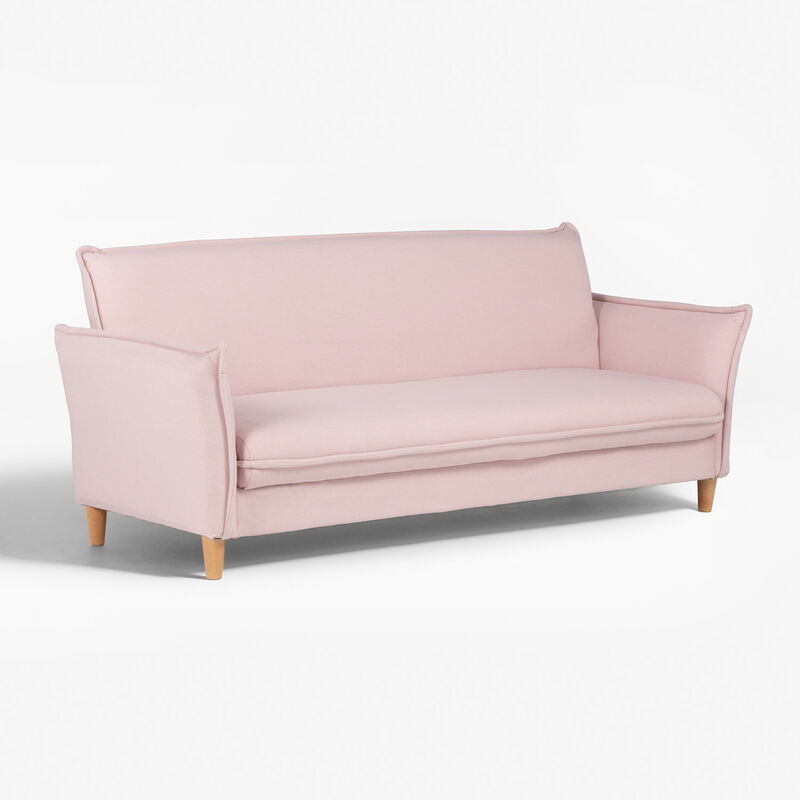 Sklum - 2-Sitzer Schlafsofa aus Stoff Shung Polyester Pink - Pink