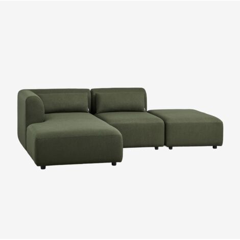 SKLUM 2-teiliges modulares Chaiselongue-Sofa links mit Fogler-Hocker                                   