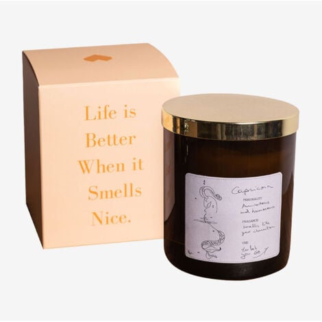 SKLUM 2er Set Duftkerzen Zodiac Collection Weiss                          Capricorn        