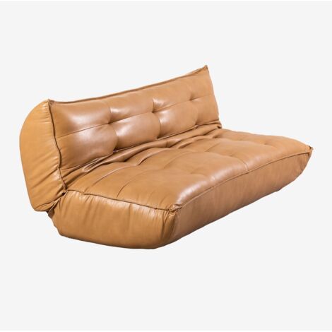 SKLUM 3-Sitzer Schlafsofa aus Kunstleder Mati       Kamel                            