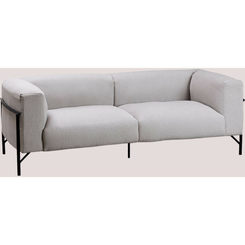 3-Sitzer-Sofa in Chenille Risk Chenilla - Stahl Beig Crema - Beig Crema - Sklum