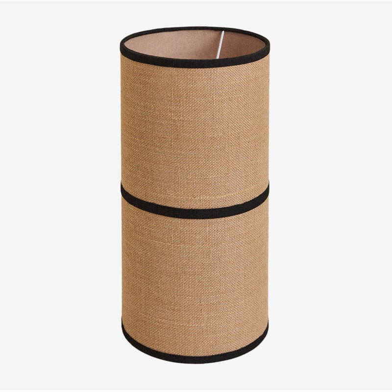 Abat-jour en jute et coton Olinda Sklum Noir Ø20 cm