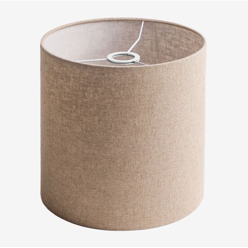 Sklum - Abat-jour en tissu Arlina Marrón Arena Claro Ø30 cm - ↑30 cm