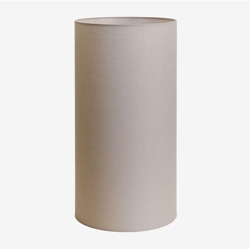 Sklum – Abat-jour en tissu gris taupe clair Ø30 cm – Hauteur 60 cm – Structure en fer pour résistance – Éclairage chaleureux et moderne