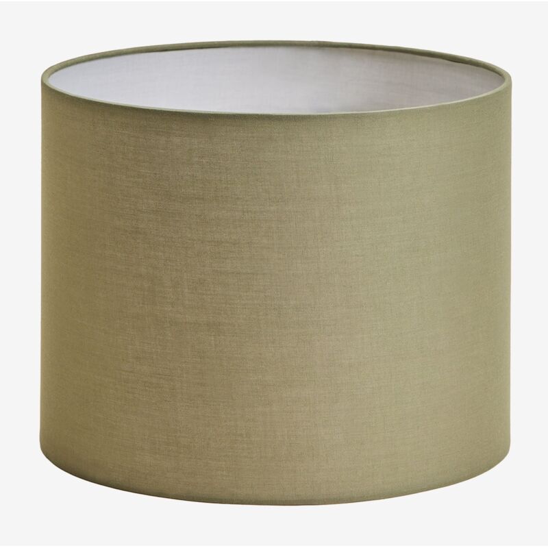 Sklum – Abat-jour en tissu vert sauge Ø30 cm – Hauteur 25 cm – Structure en fer pour résistance – Ambiance chaleureuse et moderne