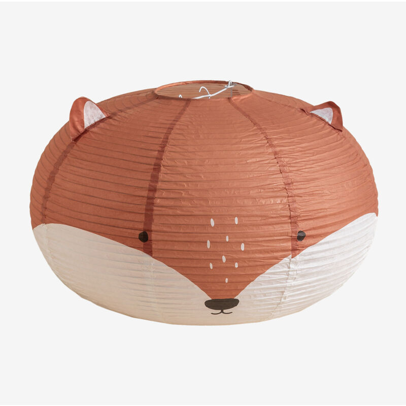 Abat-jour en papier de riz pour enfants Mignod Sklum Rouge Tuile