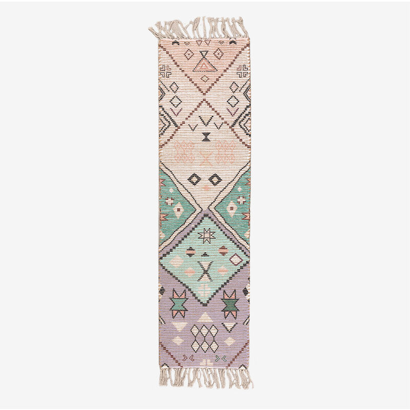 

Alfombra de Pasillo en Yute y Tela (170x42,5 cm) Nuada Ethnic Ocean - Sklum