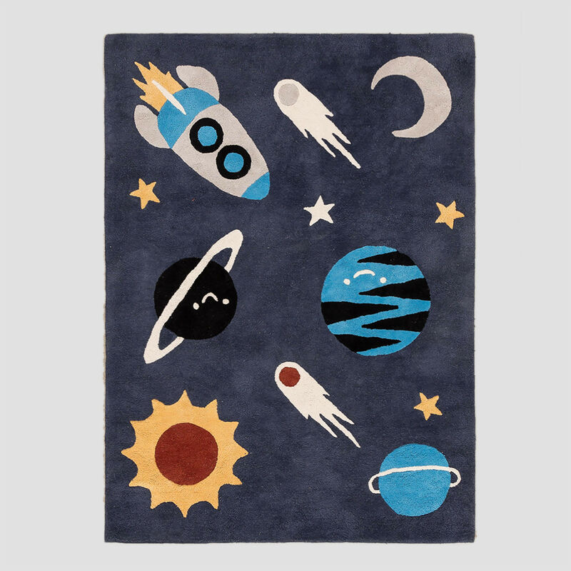 

Alfombra en Algodón (140x100 cm) Space Kids Multicolor - Sklum