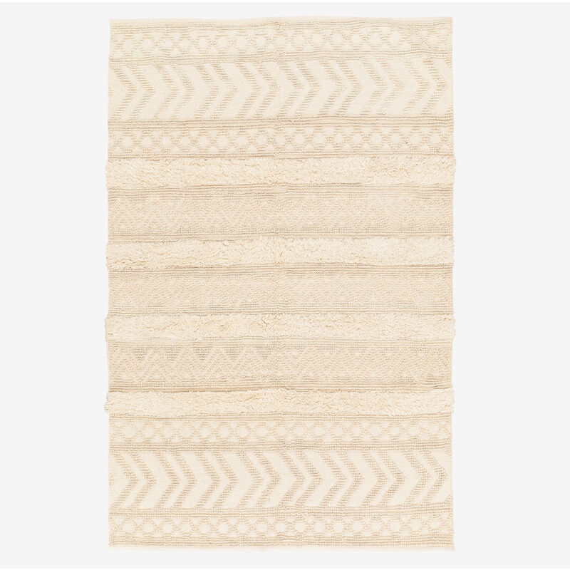 

Alfombra en Lana y Algodón (255x164 cm) Lissi Beige Crema - Sklum