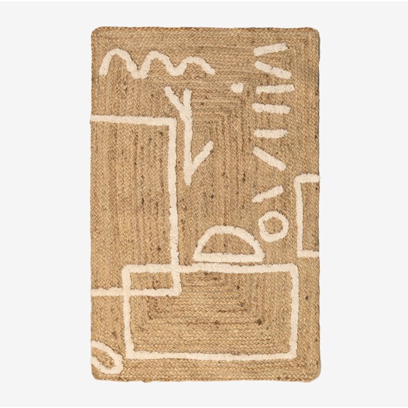 

Alfombra en Yute y Algodón (112x71 cm) Dudle Yute - Sklum