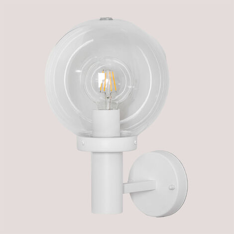 Applique da esterno alluminio bianca led 9w 3000k bice ip54 - 6725