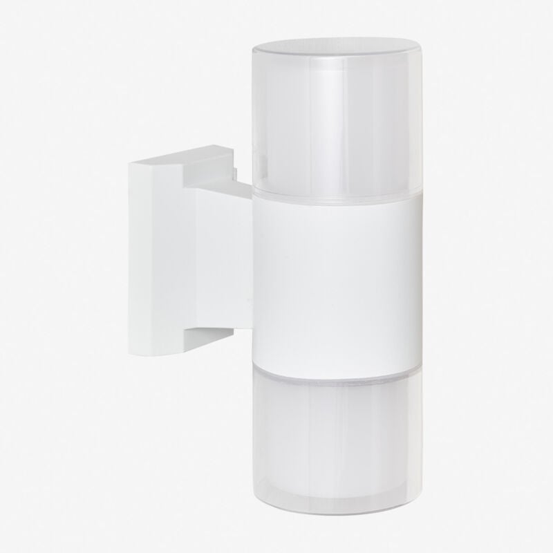 Applique d'extérieur led en aluminium avec 2 points lumineux Fialon Sklum Blanc