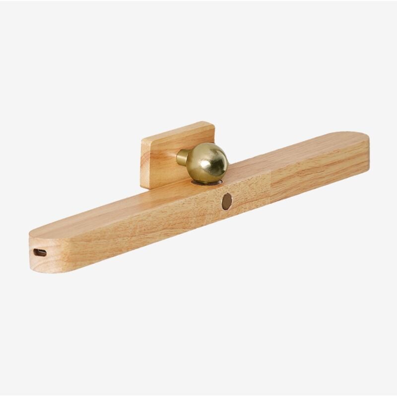 Applique led en bois d'hévéa Davies Sklum naturel