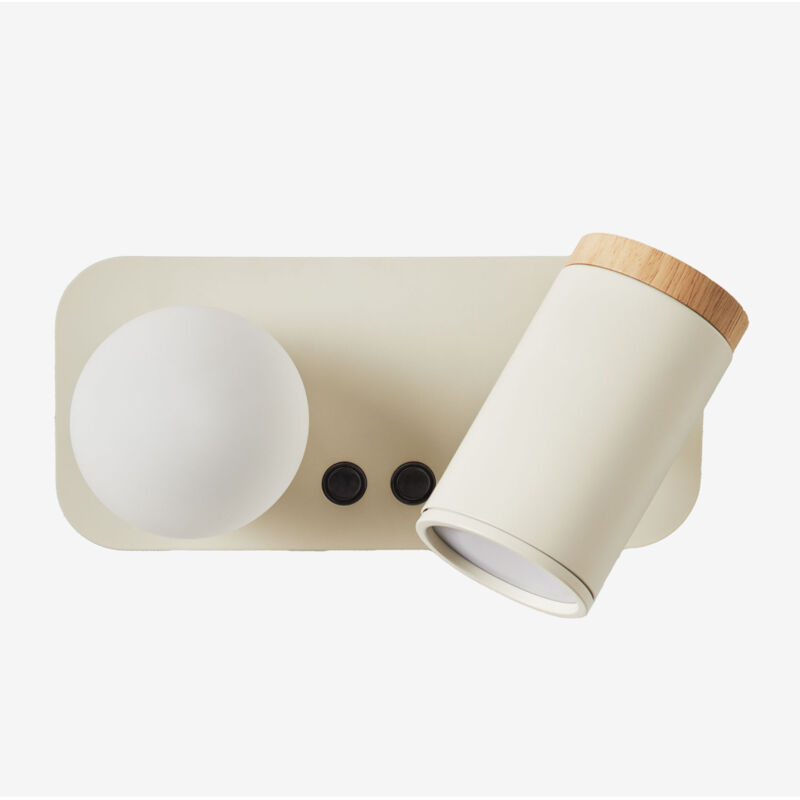 Applique murale à 2 points lumineux Amaranto SKLUM Tapioca Beige