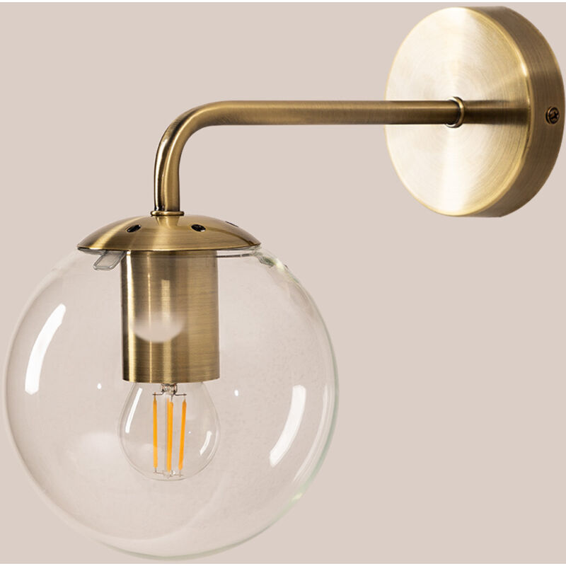 Sklum - Applique en métal Boyi avec boule en verre Doré