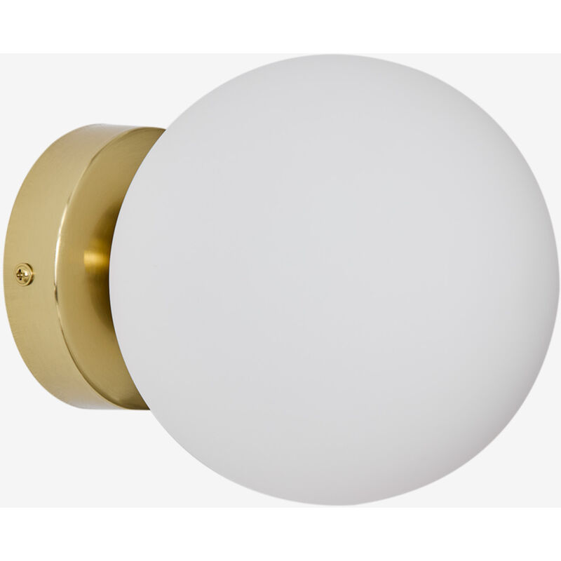 Applique mural pour salle de bain en acier inoxydable avec boule en verre Uvol Traditional Sklum Doré