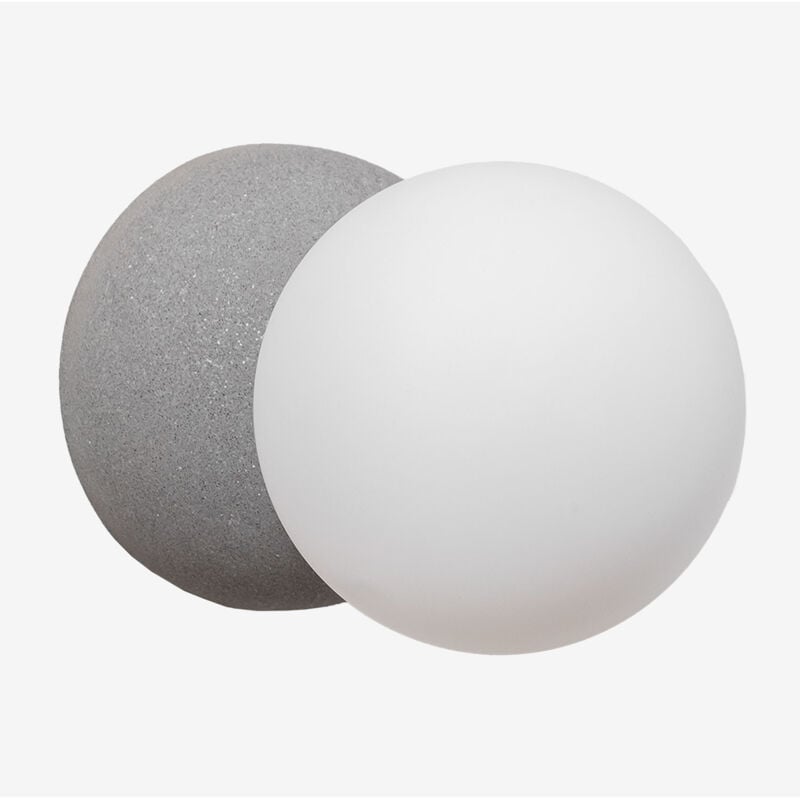 Applique murale en ciment avec boule de cristal Bublik Sklum Gris Anthracite