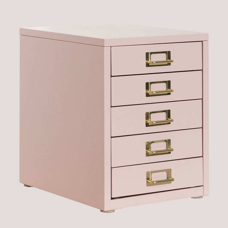 

Archivador Metálico de Mesa Kazuo Rosa Maquillaje - Sklum