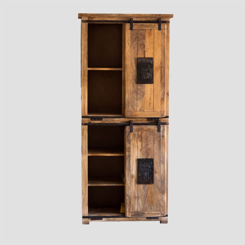 Sklum - Armoire à 2 portes coulissantes en bois de manguier Uain