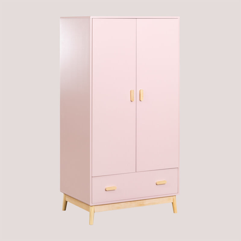 Armoire avec tiroir en mdf Tom Kids Sklum Rose Noisette