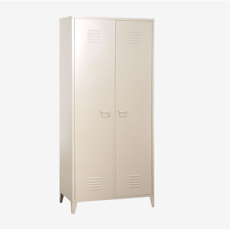 Sklum - Armoire vestiaire 2 portes en acier Pohpli Tapioca Beige