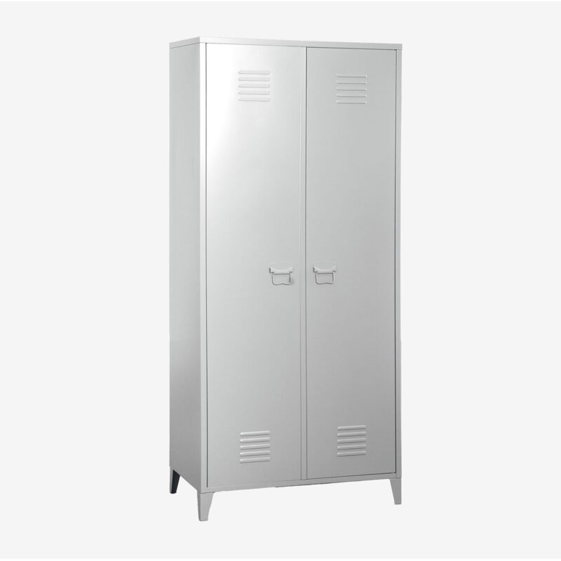 Armoire vestiaire 2 portes en acier Pohpli SKLUM Gris Clair