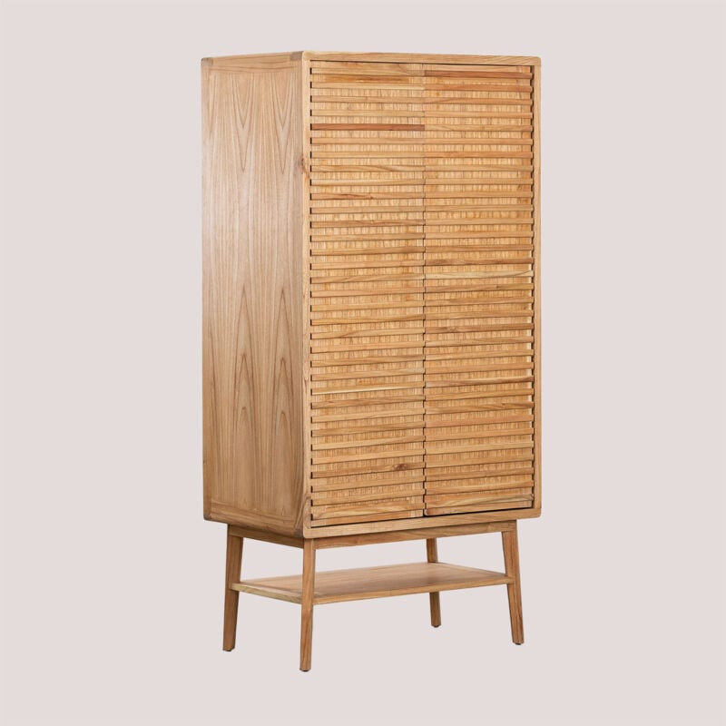 Sklum - Armoire en Bois Deleyna Marron Bois Naturel