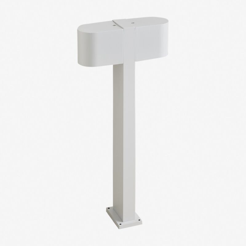 Balise extérieure en aluminium avec 2 points lumineux Efingam Sklum Blanc